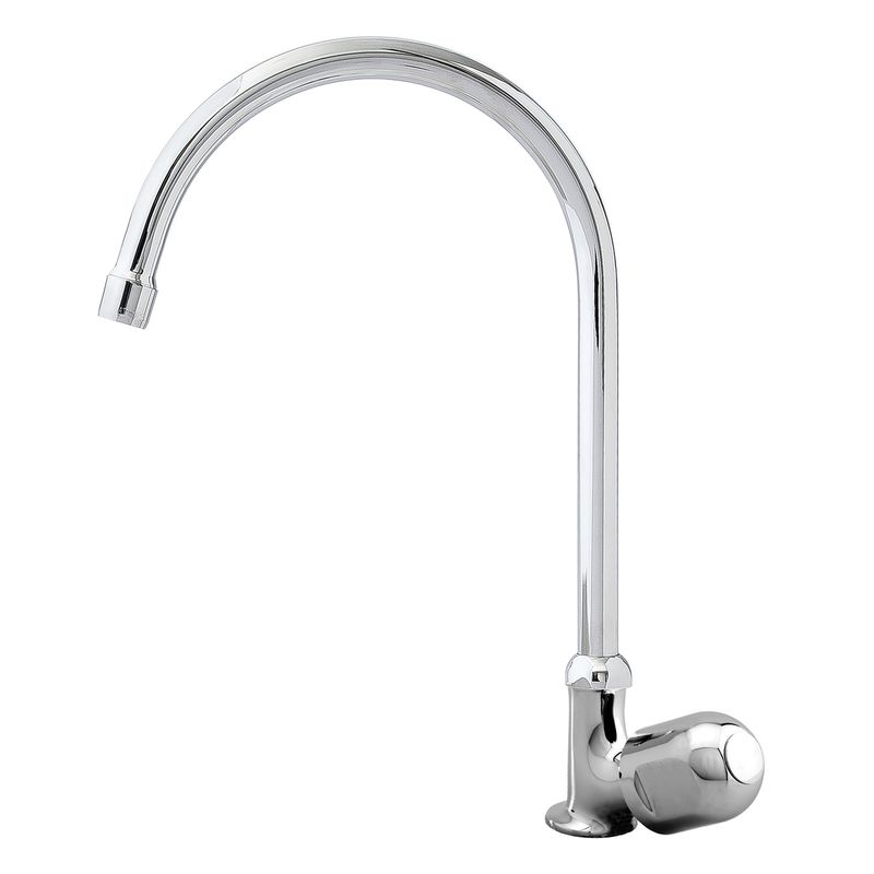 Llave-sencilla-Econovo-de-mesa-para-cocina-de-laton-cromado-y-manillas-ABS.