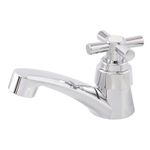 Llave-sencilla-Cross-para-lavamanos-de-laton-cromado-y-manija-ABS.