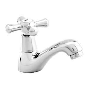 Llave sencilla New Princess para lavamanos de laton cromado. - EDESA
