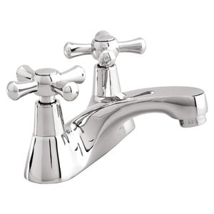 Llave mezclador New Princess centerset 4" para lavamanos de laton cromado. - EDESA