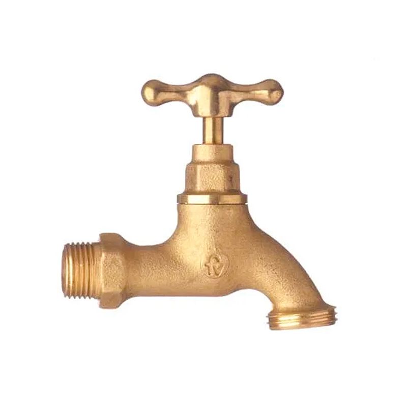 Llave-de-manguera-para-jardin-de-uso-liviano-1-2”-cierre-por-compresion.-Acabado-bronce-granallado