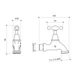 Llave-de-manguera-para-jardin-de-uso-liviano-1-2”-cierre-por-compresion.-Acabado-bronce-granallado