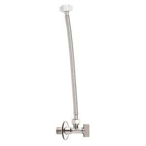 Llave angular para inodoro con manguera de 30,5 cm. 1/2” He x 14 NPT x 15/16” Hi x 14 UNS. - EDESA