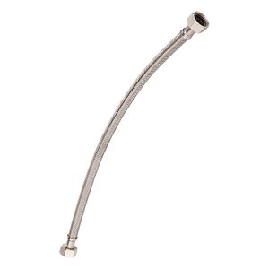 Manguera flexible de 40 cm para lavamanos con llave angular integrada. Roscas de 1/2" hembra - hembra para lavamanos. - EDESA