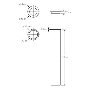 Alargue de desague metálico de 1 1/4" para lavamanos. - EDESA