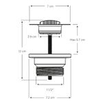 Desague-roscado-de-1-1-2--en-acero-inoxidable-con-rejilla-y-tapon-para-fregadero-de-cocina