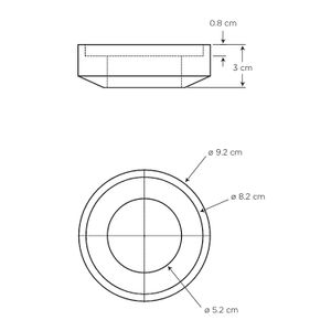 Empaque para válvula de goma para conectar tanque y taza de inodoro. - EDESA