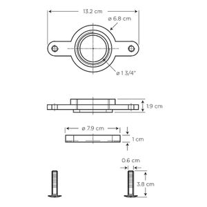 Flange de urinario para conectar la salida de agua. - EDESA