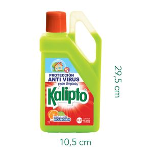 Limpiador desinfectante multiusos naranja-limón; 2 l - KALIPTO