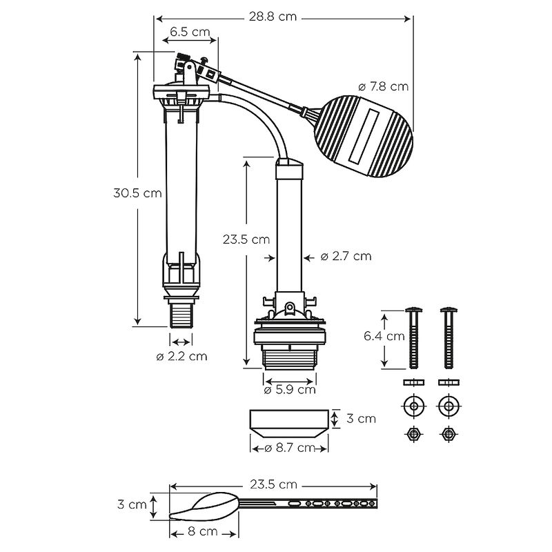 Herraje-universal-de-dos-piezas-para-inodoro-con-manija-plastica-cromada.
