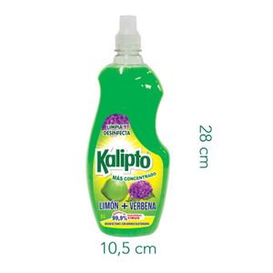 Limpiador desinfectante multiusos con aroma a limón y verbena; 1 lt - KALIPTO