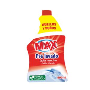 Prelavado quitamanchas de repuesto para cuellos y puños; 600 ml - MAX