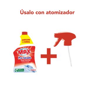 Prelavado quitamanchas de repuesto para cuellos y puños; 600 ml - MAX