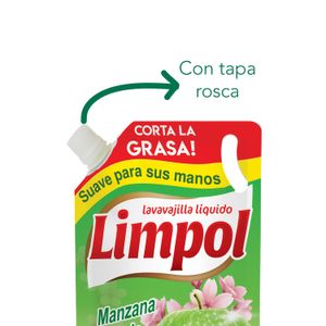 Lavavajillas líquido con aroma a manzana verde; 1 lt - LIMPOL