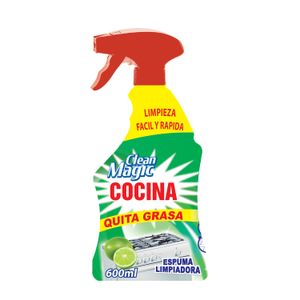 Limpiador desengrasante para cocina con aroma limón; 600 ml - MAGIC CLEAN