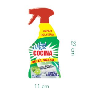 Limpiador desengrasante para cocina con aroma limón; 600 ml - MAGIC CLEAN