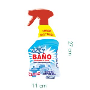 Limpiador desinfectante para baños; 600 ml - CLEAN MAGIC