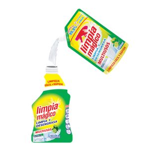 Limpiador desengrasante multiusos con aroma limón; 500 ml - LIMPIA MÁGICO