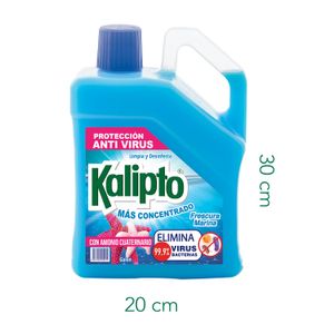 Limpiador desinfectante multiusos con aroma a frescura marina; 1 gl - KALIPTO