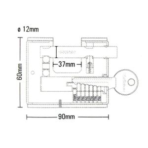 Candado anticizalla de latón macizo de 90 mm con vástago rotatorio anticorte de acero endurecido. MÁXIMA SEGURIDAD - KWIKSET