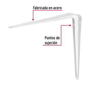 Pie de amigo metálico de 10 x 12 pulgadas para repisas - EVERSHINE