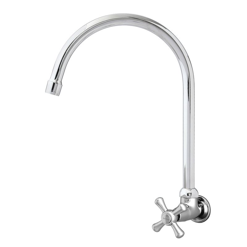 Llave-sencilla-New-Princess-de-pared-para-cocina-de-laton-cromado.
