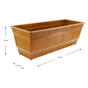 Maceta rectangular de 16 cm de plástico polipropileno. - BABA