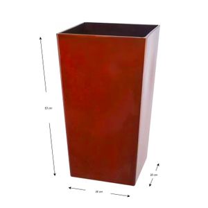 Maceta cuadrada alargada de 53 cm de plástico modelo # 12. - LANDSCAPERS