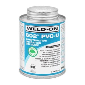 Pegamento para tuberías PVC cemento solvente, 237 ml. - WELD ON