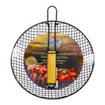 Parrilla-manual-BBQ-con-superficie-antiadherente-cuadriculada.