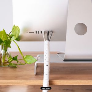 Organizador de cables tipo espiral de de 19 mm x 10 m color blanco. - DEXSON