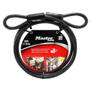 Cable de acero trenzado de 1,8 m y 3/8 pulgadas de diámetro. - MASTER LOCK