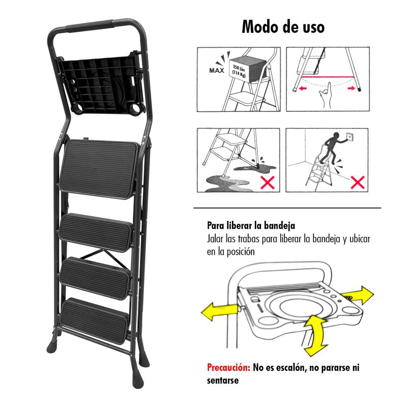Escalera-plegable-de-4-escalones-con-practico-agarre-de-mano-peldaños-robustos-y-anchos-con-piso-antiderrapante