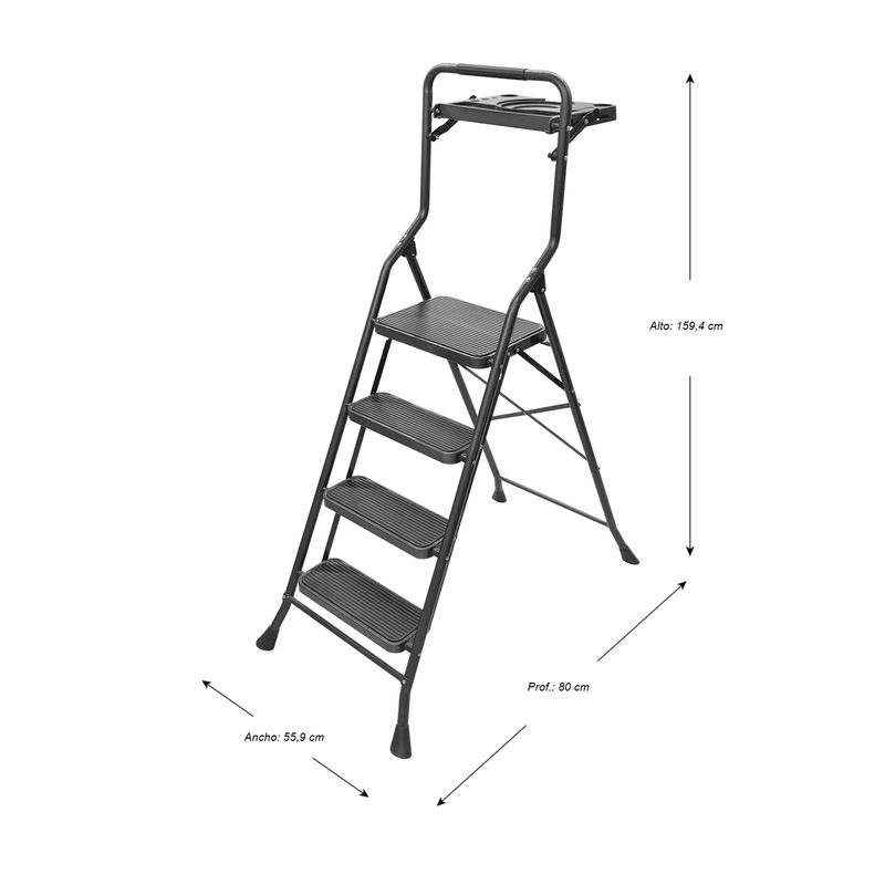Escalera-plegable-de-4-escalones-con-practico-agarre-de-mano-peldaños-robustos-y-anchos-con-piso-antiderrapante