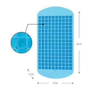 Molde para hielo de silicona, 160 cubitos de 1 x 1 cm. - HANDY HELPERS