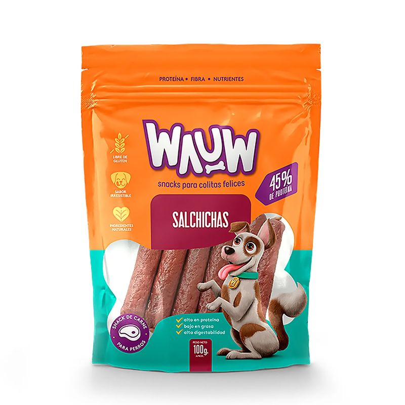 Snack-para-perro-a-base-de-proteina-y-fibra-100--natural.-Snack-en-forma-de-SALCHICHA-de-----1.5-x-12-cm--pack-x-6