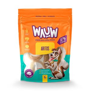 Snack para perro con fibra natural en forma de ARITOS MASTICABLES; 40 gr - WAUW