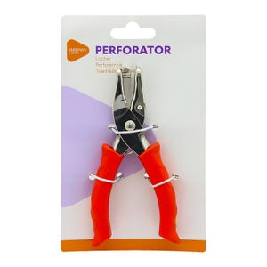 Perforadora de papel cromada con perforación de orificio de 5 mm. - STATIONERY SUPPLIES