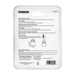 Regatón de caucho de 7/8" (2,2 cm) negro. - PROSOURCE
