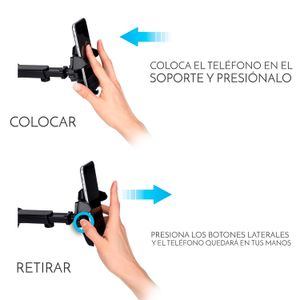soporte smart phone para auto Soporte para celular con AutoLock y brazo extensible - STEREN