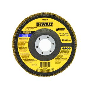 Disco de zirconio laminado de 4-1/2" x 7/8" cm con grano # 80. - DEWALT