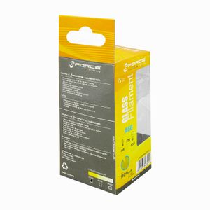 Foco LED tipo bombillo vintage A60 transparente. - FORCE