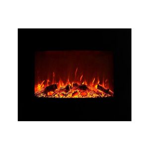Chimenea de pared de 26 pulgadas, de 750W a 1500W con luces LED. - K PRO