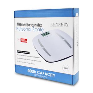 Balanza electrónica de baño con apliques metálicos de medición inteligente. - KENNEDY