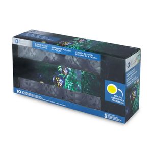 Juego de luces decorativas LED de 4.1 m con esferas colgantes y panel solar recargable. - BOSTON HARBOR