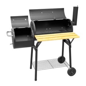 Parrilla con ahumador lateral de hierro forjado de 113 x 60 x 110 - K PRO