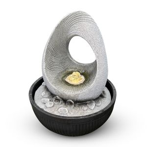 Fuente de agua de poliresina rígida con diseño tipo PIEDRA & CASCADA ZEN - K HOME