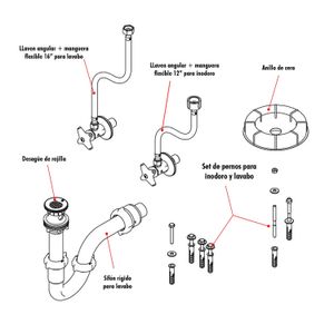 Kit de Instalación para Inodoro / Lavabo - FV