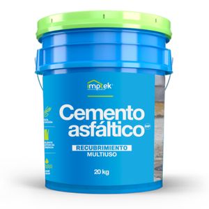 Cemento asfáltico de aspecto pastoso compuesto por resinas, cargas minerales y aditivos; Caneca - 20 kg. - IMPTEK