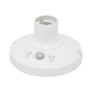 Boquilla con sensor de movimiento tipo rosetón redondo para sobreponer de 40W y anclaje E27. - BLITZ